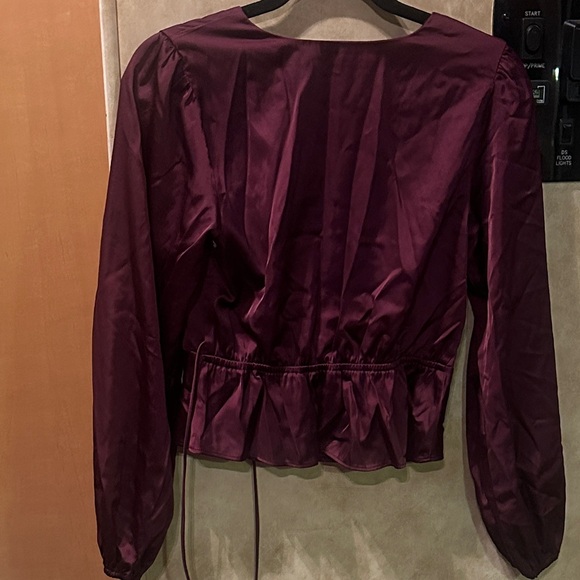 Abercrombie & Fitch Deep Purple Wrap Blouse - Picture 3 of 3